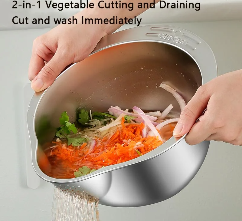 2-in-1 Wash And Cut Drain Bowl