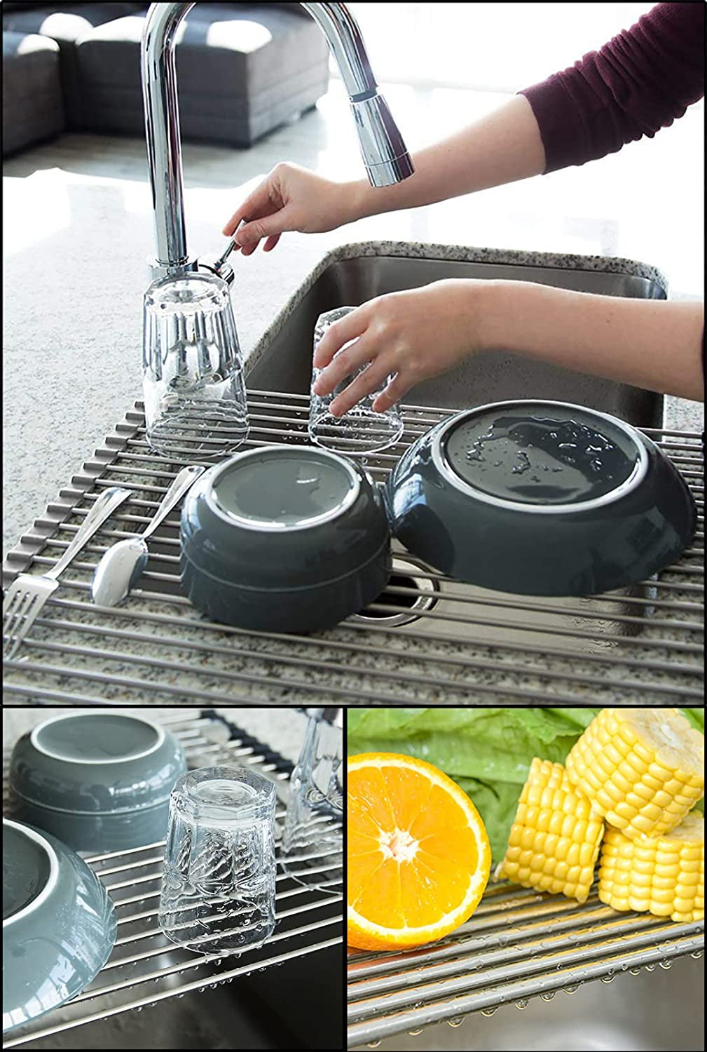 Roll Up Dish Drying Rack